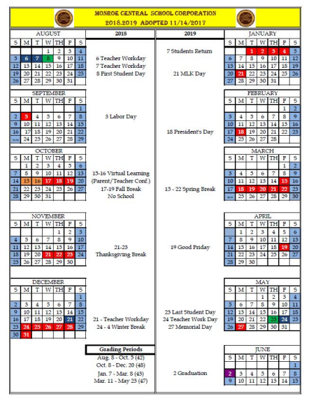 Calendar Art – Monroe Central School Corporation